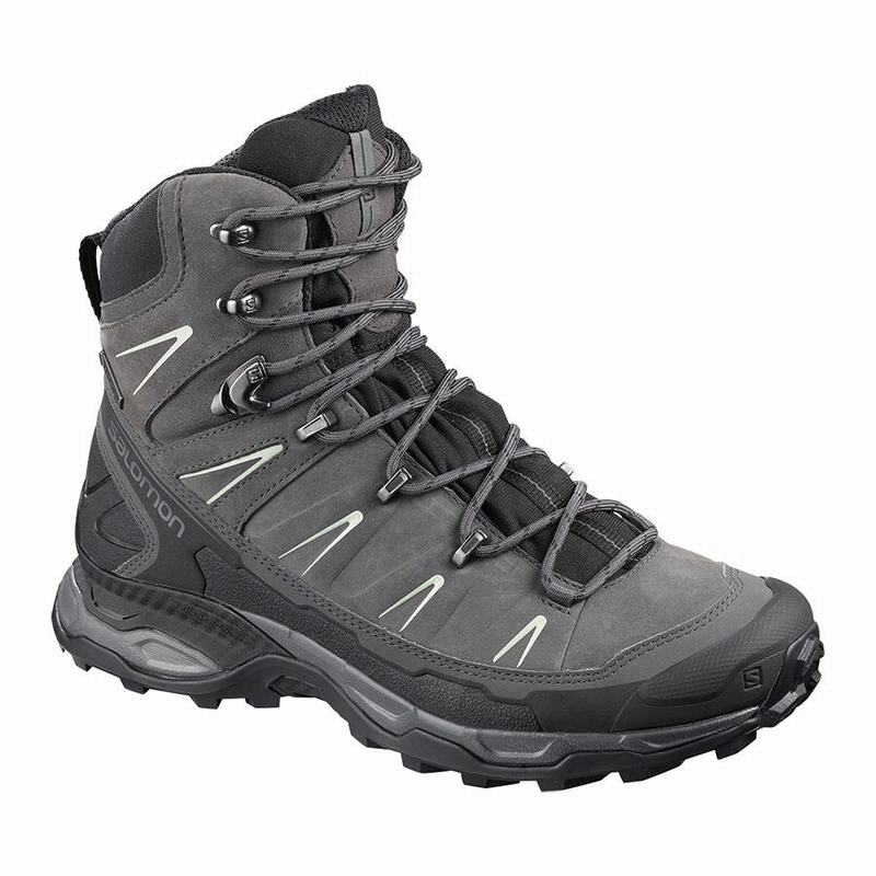 Buty Turystyczne Damskie Salomon X ULTRA TREK GORE-TEX - Czarne / Szare - Polska (563-AQMHFV)